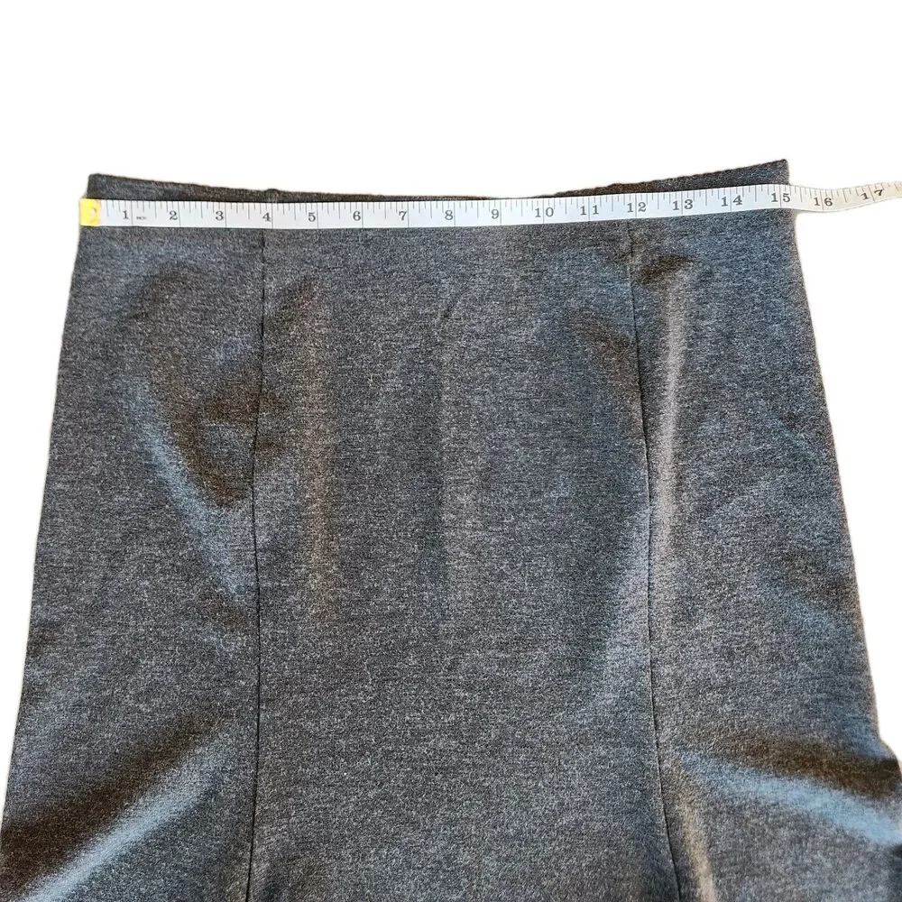 Dkny Mini Skirt Women M Gray Y2k Style Pleated Pull Up Knit Preppy Stretch Bratz